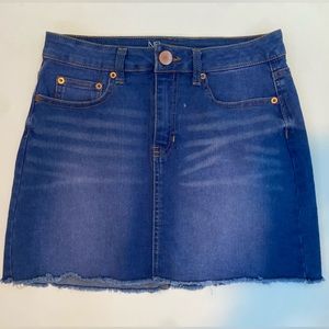 No Boundaries Mid Rise Denim Skirt